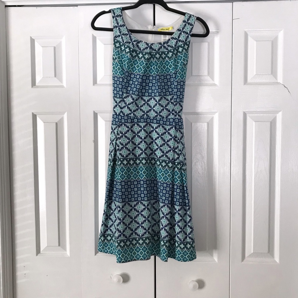 ModCloth Blue Mosaic Pattern Dress